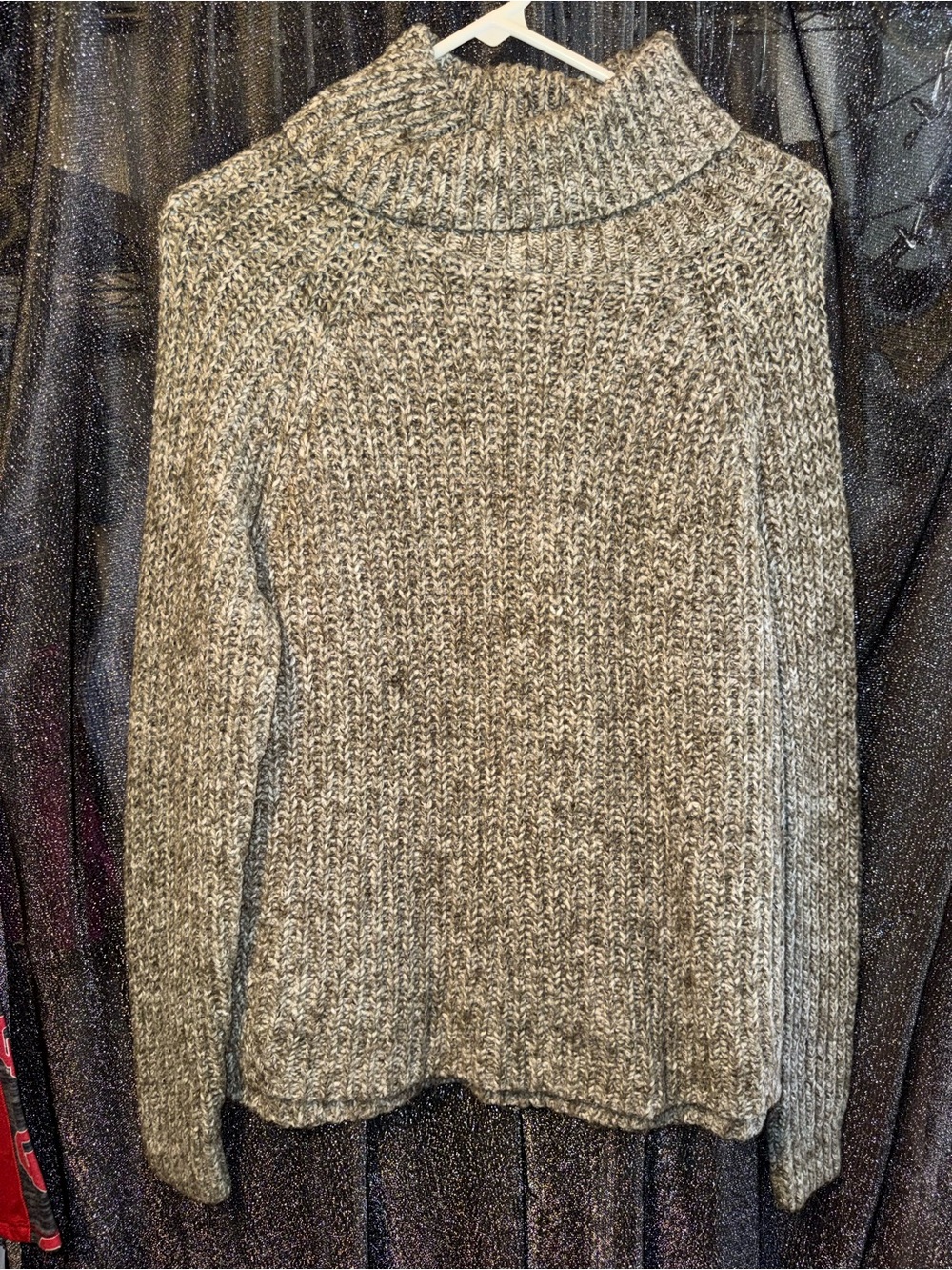 Abercrombie & Fitch Gray Marled Cowl Sweater